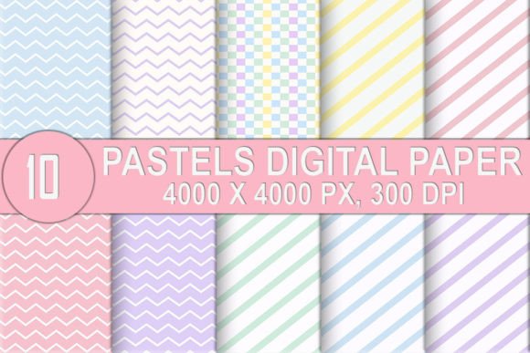Download Pastels Digital Paper Patterns - Paper patterns Collection