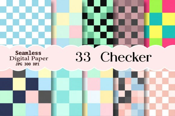 Download Checker Pattern Digital Paper Bundle - Checker pattern Collection