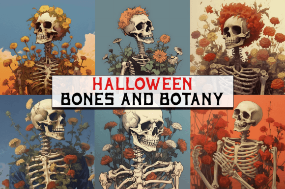 Download Halloween Bones and Botany Art Bundle - Botany Collection