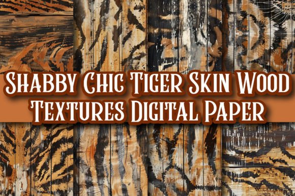 Download Shabby Chic Tiger Skin Wood Textures - Tiger skin Collection