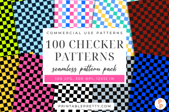 Download 100 Checker Pattern Digital Paper Bundle - Checker pattern Collection