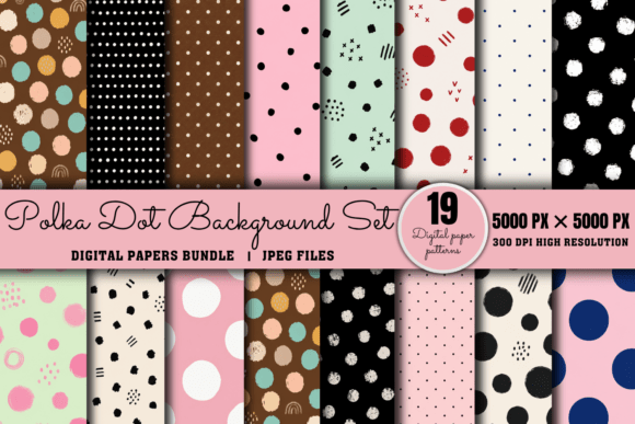 Download Polka Dot Background Set, Paper Patterns - Paper patterns Collection