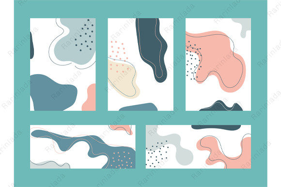 Download Set of Template Organic Shape Hand Drawn - Organic Collection