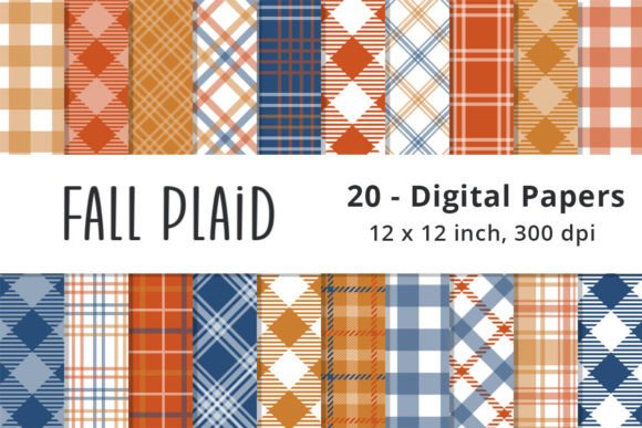 Download Fall Plaid Digital Paper Backgrounds - Fall plaid digital paper Collection
