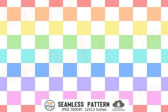 Download Rainbow Checker Pattern Paper Background - Checker pattern Collection