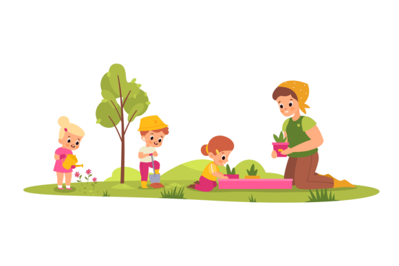 Download Children Botany Lesson. Young Students W - Premium Bundle